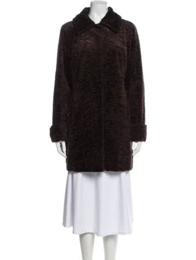 Pre-owned Ralph Lauren Faux Fur Coat In Gray
