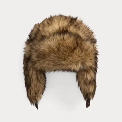 Polo Ralph Lauren Faux-fur Earflap Hat In Brown