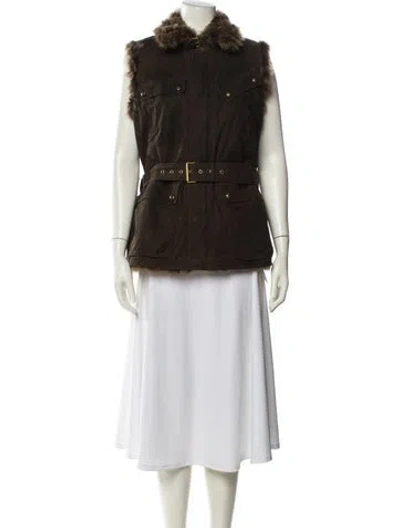 Pre-owned Ralph Lauren Faux Fur Jacket W/ Tags In Brown