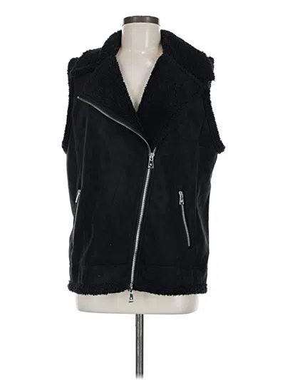 Pre-owned Ralph Lauren Faux Fur Vest In Black