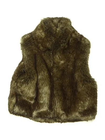 Pre-owned Ralph Lauren Kids' Faux Fur Vest In Brown