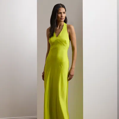 Ralph Lauren Featherweight Charmeuse Halter Gown