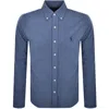 Ralph Lauren Featherweight Mesh Shirt Blue In Blue