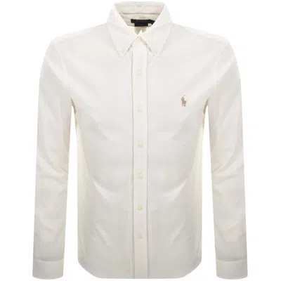 Ralph Lauren Featherweight Mesh Shirt Cream In White