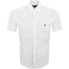 Ralph Lauren Stretch Poplin Short Sleeves Shirt In White