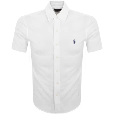 RALPH LAUREN RALPH LAUREN FEATHERWEIGHT MESH SHIRT WHITE