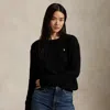 Ralph Lauren Featherweight Wool-cashmere Sweater In Black