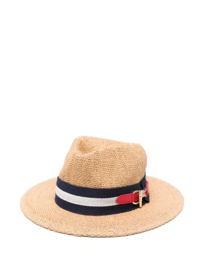 Ralph Lauren Fedora Wide-belt Hat In Multi