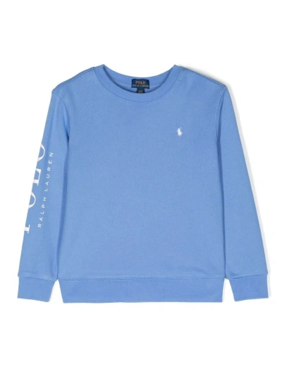 Polo Ralph Lauren Kids' Polo Pony Jersey Sweatshirt In Gnawed Blue