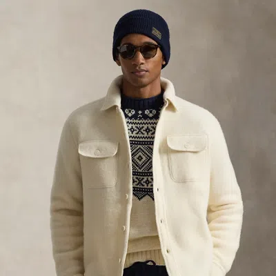 Ralph Lauren Felted Wool-blend Overshirt In Multi