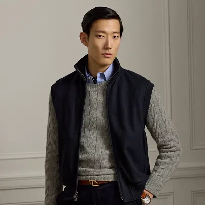 Ralph Lauren Felton Cashmere-blend Vest In Blue
