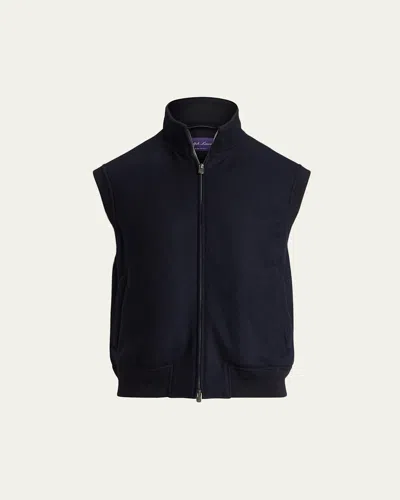 Ralph Lauren Felton Cashmere-blend Vest In Blue
