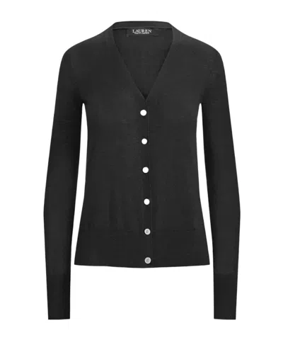 Polo Ralph Lauren Fine-knit Cardigan In Black