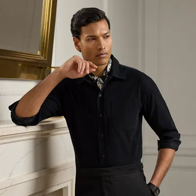 Ralph Lauren Fine-wale Corduroy Shirt In Black