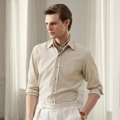 Ralph Lauren Fine-wale Corduroy Shirt In Sand