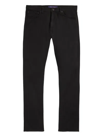 Ralph Lauren Five-pocket Slim Trousers In Black