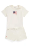 Ralph Lauren Flag Cotton Jersey Tee & Terry Short Set