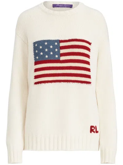 RALPH LAUREN FLAG CASHMERE SWEATER