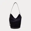 Polo Ralph Lauren Flannel Bellport Sling Bucket Bag In Navy
