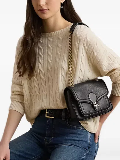 Ralph Lauren Flap-detail Chain Shoulder Bag In Black