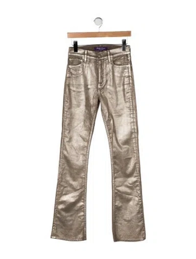 Pre-owned Ralph Lauren Flared Pants In Metallic/neutrals