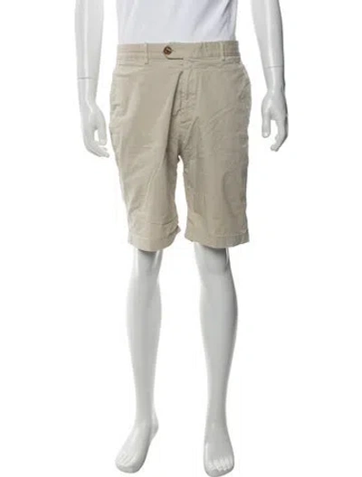 Pre-owned Ralph Lauren Flat Front Shorts In Neutral