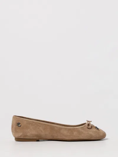 Ralph Lauren Flat Shoes Lauren  Woman Color Camel In Brown