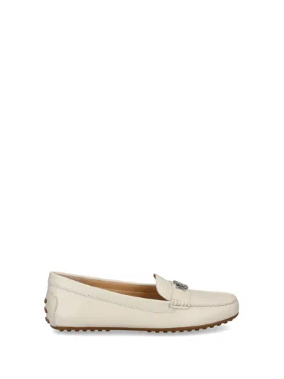 Ralph Lauren Flat Shoes In Soft White