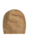 Ralph Lauren Flecked-pattern Beanie In Neutral