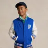 Ralph Lauren Kids' Fleece Baseball Jacket In Blue