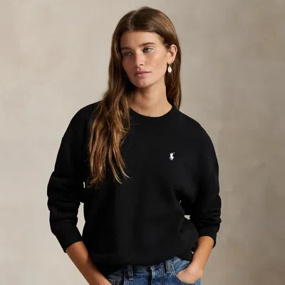 Ralph Lauren Fleece Crewneck In Polo Black