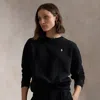 Polo Ralph Lauren Fleece Crewneck Sweatshirt In Black