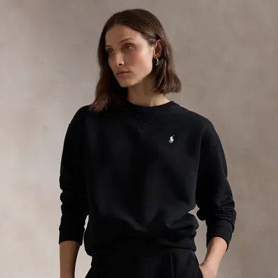 Polo Ralph Lauren Fleece Crewneck Sweatshirt In Black