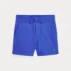 Polo Ralph Lauren Babies' Fleece Drawstring Short In Travel Blue