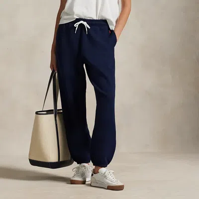 Ralph Lauren Fleece Drawstring Sweatpant In Blue