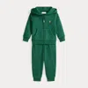 Ralph Lauren Magic Fleece Hoodie & Joggers Set In Green