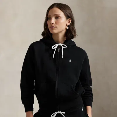 Ralph Lauren Fleece Full-zip Hoodie In Black
