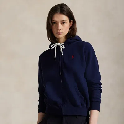 Ralph Lauren Fleece Full-zip Hoodie In Blue