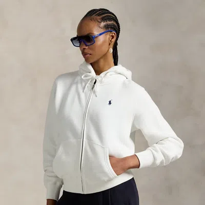 Ralph Lauren Fleece Full-zip Hoodie In White