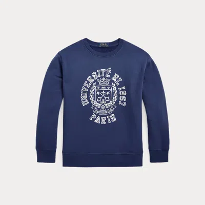 Ralph Lauren Kids' Fleece Graphic Pullover In Blue