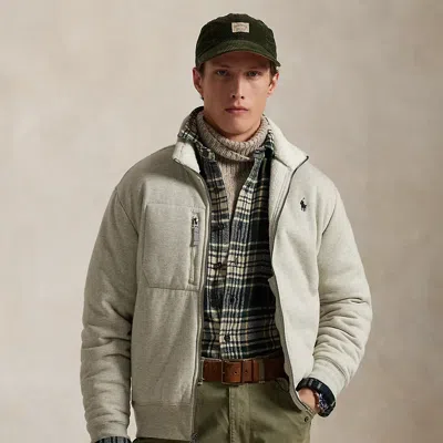 Polo Ralph Lauren Fleece Mockneck Jacket In Light Sport Heather