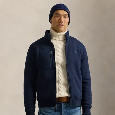 Polo Ralph Lauren Fleece Mockneck Jacket In Worth Navy Heather
