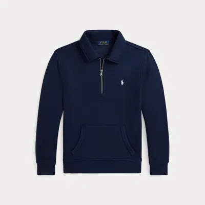 Polo Ralph Lauren Kids' Fleece Quarter-zip Pullover In Blue