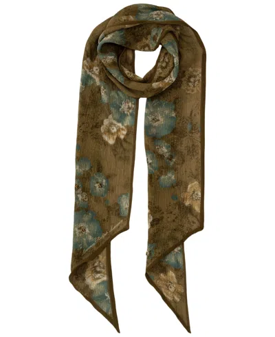 Ralph Lauren Floral Bias Oblong Scarf In Neutral