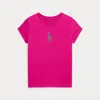 Polo Ralph Lauren Kids' Floral Big Pony Cotton Jersey Tee In Pink