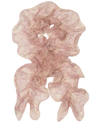 Ralph Lauren Floral Boa Ruffle Scarf In Neutral