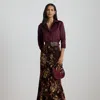 Ralph Lauren Women's Floral Print Tiered Maxi Skirt In Red