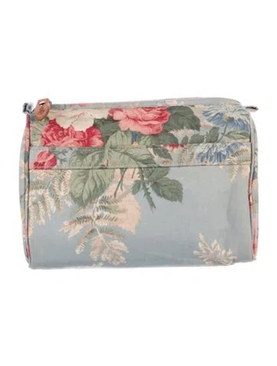Pre-owned Ralph Lauren Floral Cosmetic Bag In Blue
