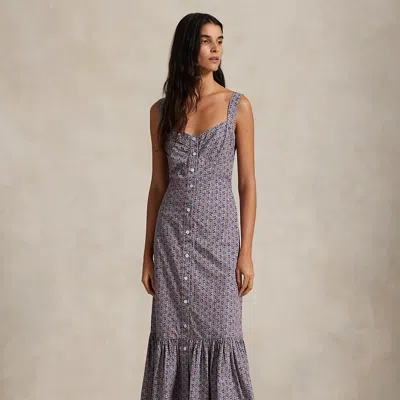 Ralph Lauren Floral Cotton Buttoned Dress