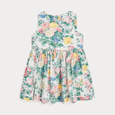 Ralph Lauren Babies' Floral Cotton Dress & Bloomer In Portia Floral